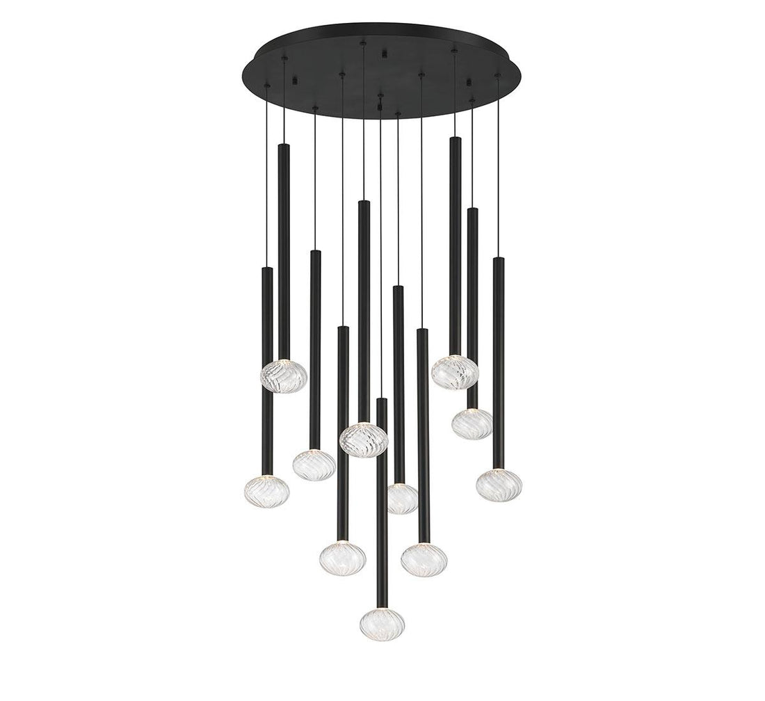 LIB & CO, SOFFIO 11 LIGHT ROUND LED CHANDELIER, CHANDELIER LIGHT