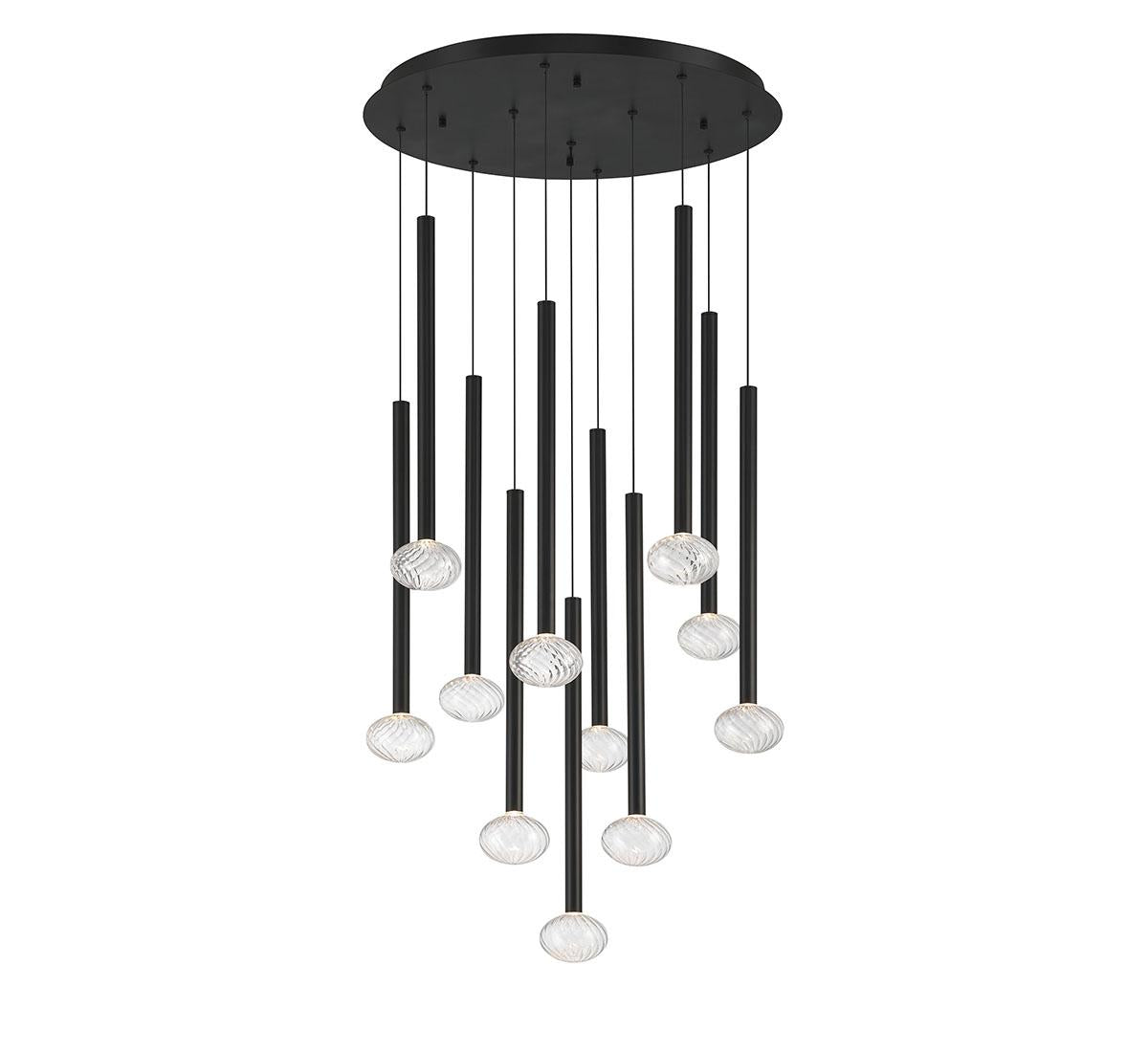 LIB & CO, SOFFIO 11 LIGHT ROUND LED CHANDELIER, CHANDELIER LIGHT