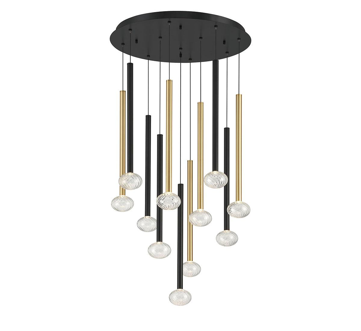 LIB & CO, SOFFIO 11 LIGHT ROUND LED CHANDELIER, CHANDELIER LIGHT