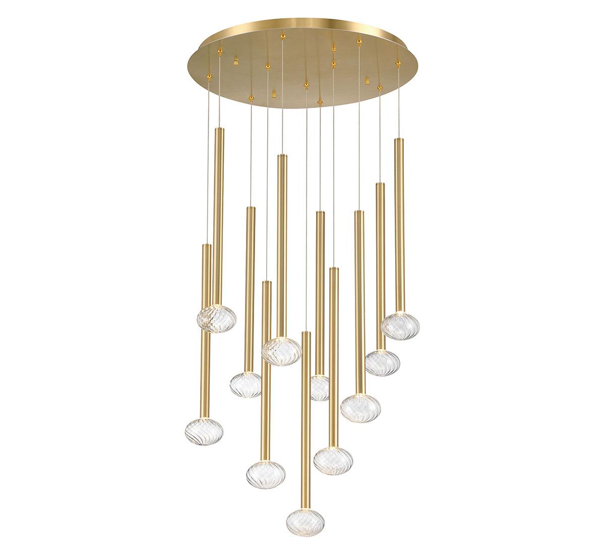 LIB & CO, SOFFIO 11 LIGHT ROUND LED CHANDELIER, CHANDELIER LIGHT