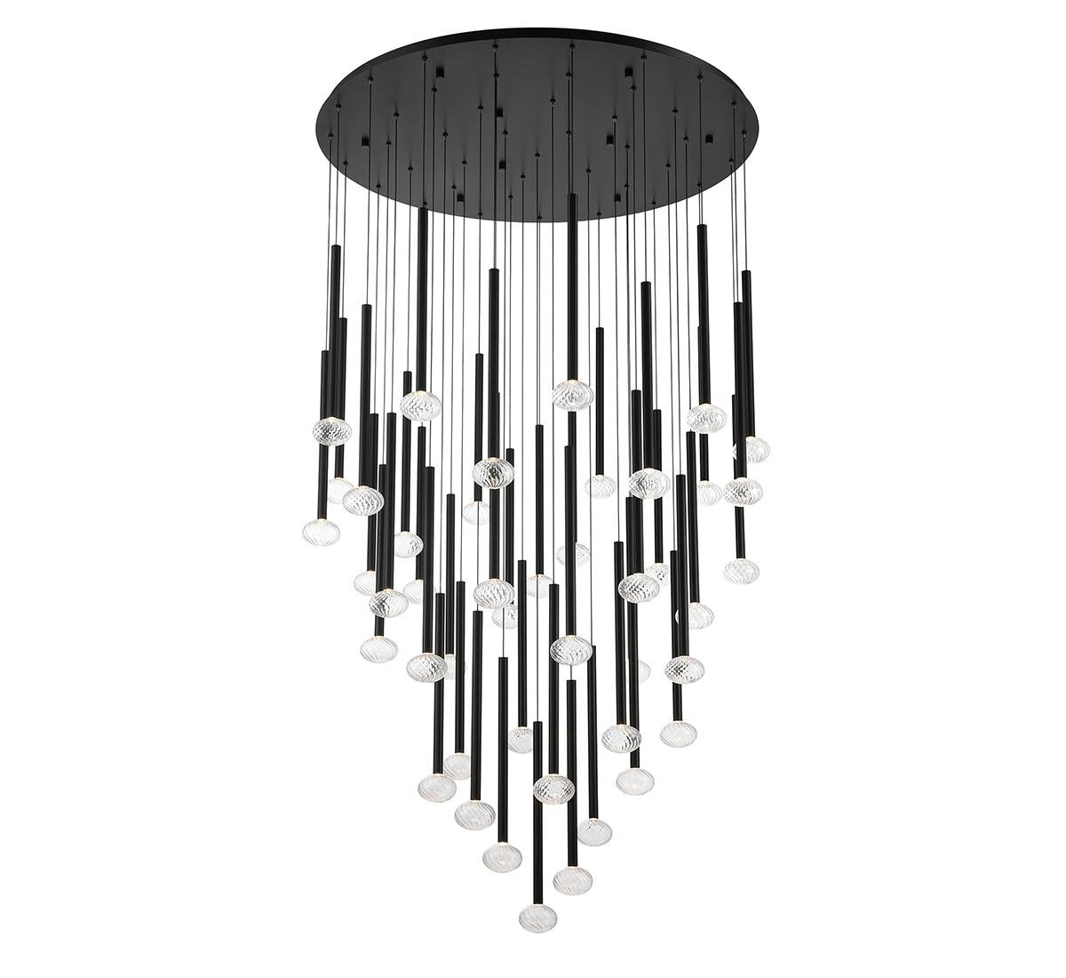 LIB & CO, SOFFIO 44 LIGHT ROUND LED CHANDELIER, CHANDELIER LIGHT
