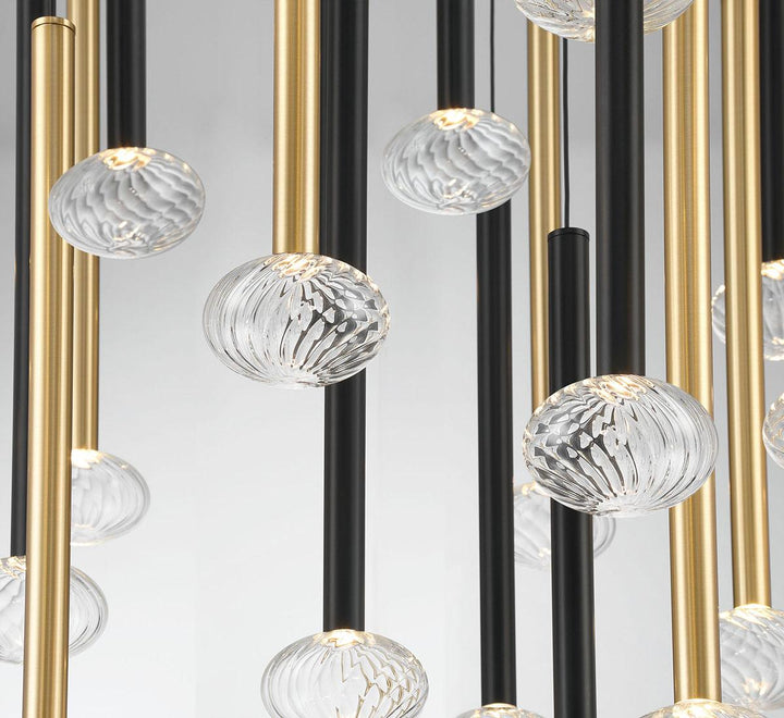 LIB & CO, SOFFIO 44 LIGHT ROUND LED CHANDELIER, CHANDELIER LIGHT