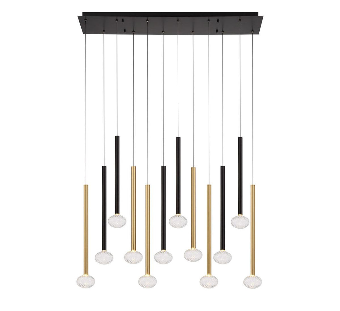 LIB & CO, SOFFIO 12 LIGHT LINEAR LED CHANDELIER, CHANDELIER LIGHT
