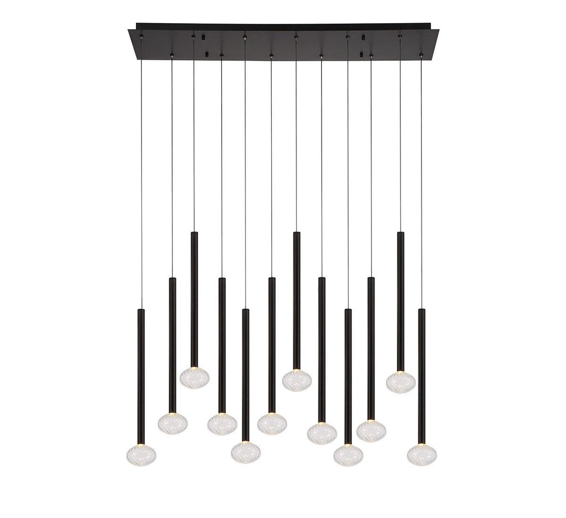 LIB & CO, SOFFIO 12 LIGHT LINEAR LED CHANDELIER, CHANDELIER LIGHT
