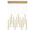 LIB & CO, SOFFIO 12 LIGHT LINEAR LED CHANDELIER, CHANDELIER LIGHT
