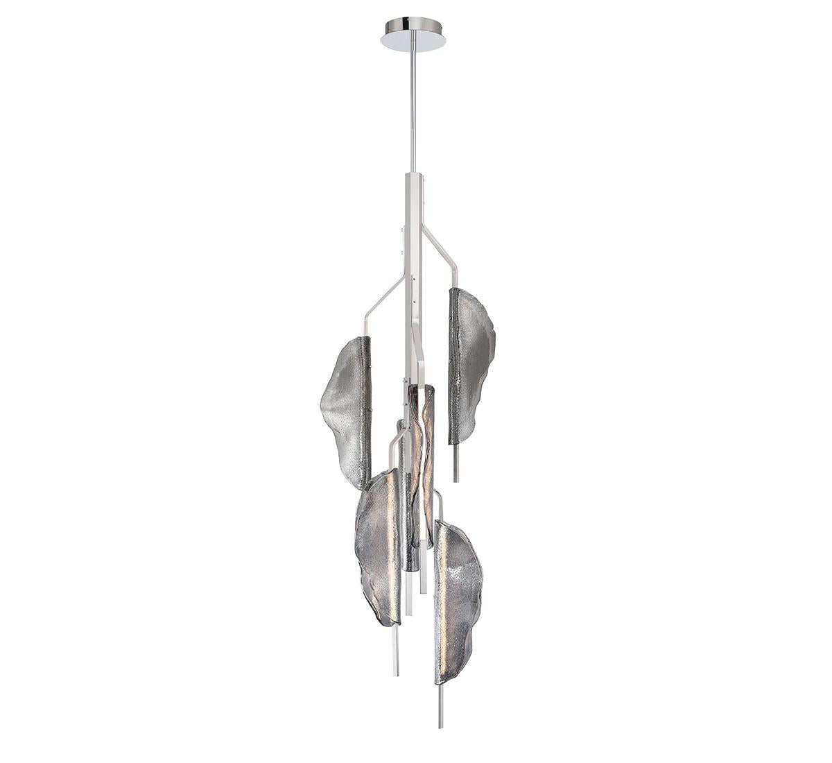 LIB & CO, SAVONA 6 LIGHT LED GRAND CHANDELIER, PENDANT LIGHT
