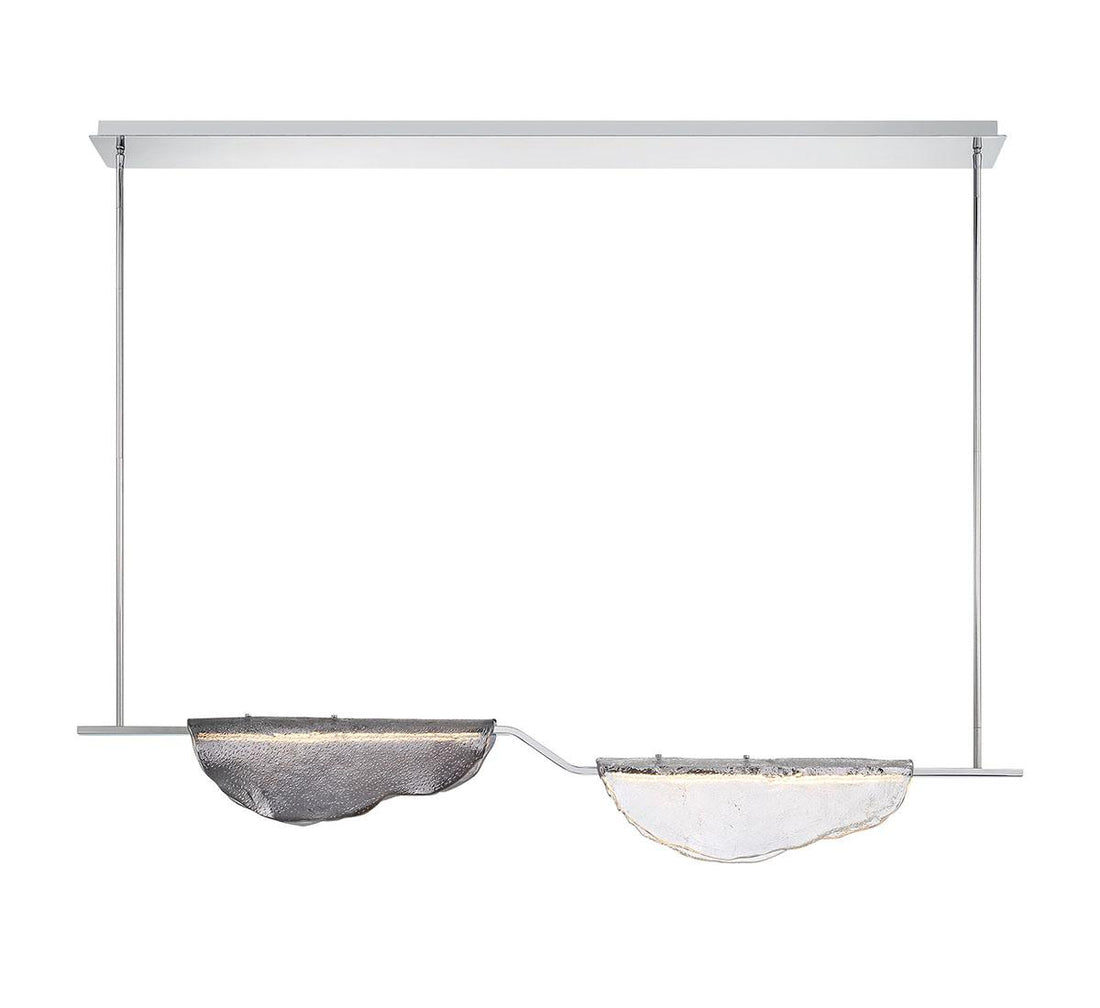 LIB & CO, SAVONA 2 LIGHT LINEAR LED CHANDELIER, CHANDELIER LIGHT