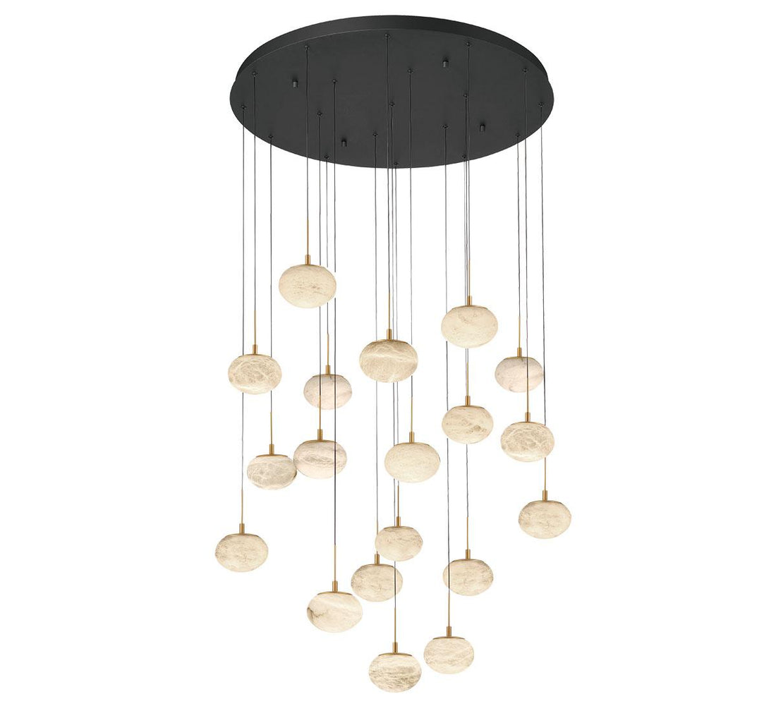 LIB & CO, CALCOLO 19 LIGHT ROUND LED CHANDELIER, CHANDELIER LIGHT