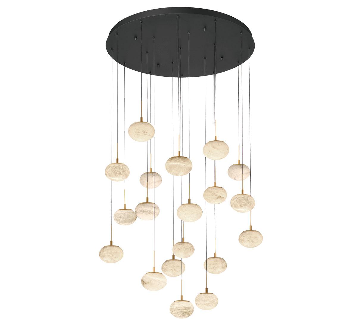 LIB & CO, CALCOLO 19 LIGHT ROUND LED CHANDELIER, CHANDELIER LIGHT