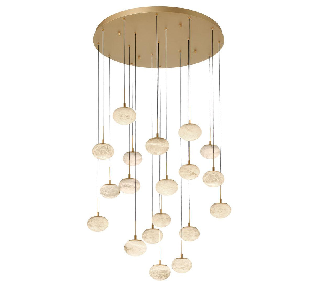 LIB & CO, CALCOLO 19 LIGHT ROUND LED CHANDELIER, CHANDELIER LIGHT