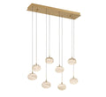LIB & CO, CALCOLO 8 LIGHT RECTANGULAR LED CHANDELIER, CHANDELIER LIGHT