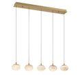 LIB & CO, CALCOLO 5 LIGHT LINEAR LED CHANDELIER, CHANDELIER LIGHT
