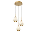 LIB & CO, LUCIDATA 3 LIGHT ROUND LED PENDANT, CHANDELIER LIGHT