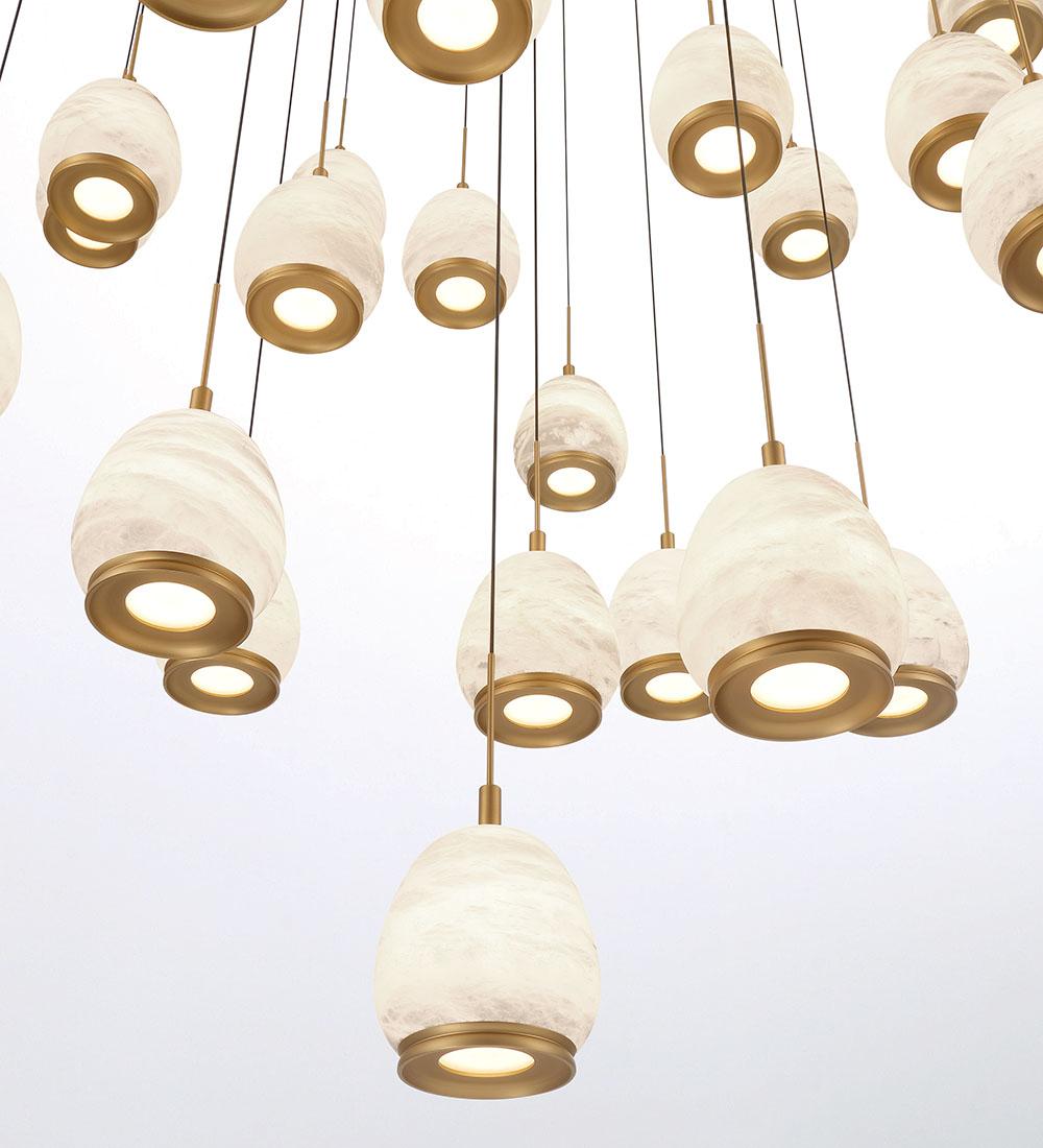 LIB & CO, LUCIDATA 19 LIGHT ROUND LED CHANDELIER, CHANDELIER LIGHT