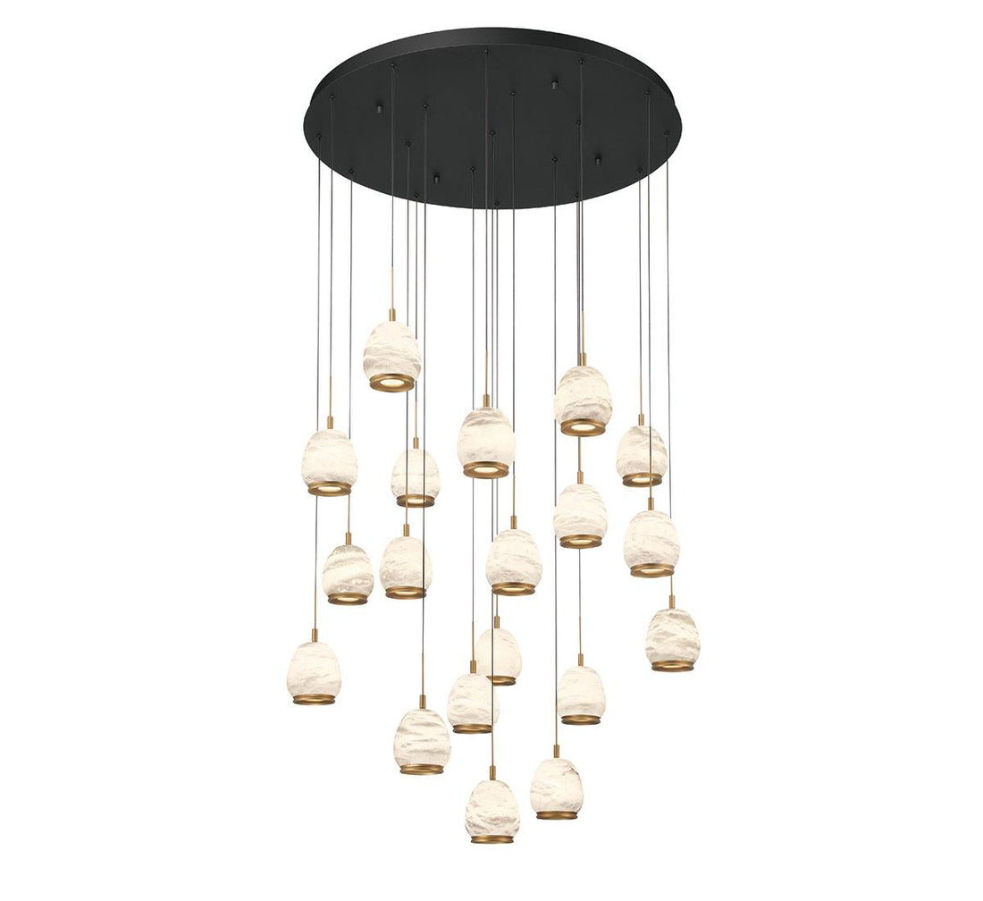 LIB & CO, LUCIDATA 19 LIGHT ROUND LED CHANDELIER, CHANDELIER LIGHT