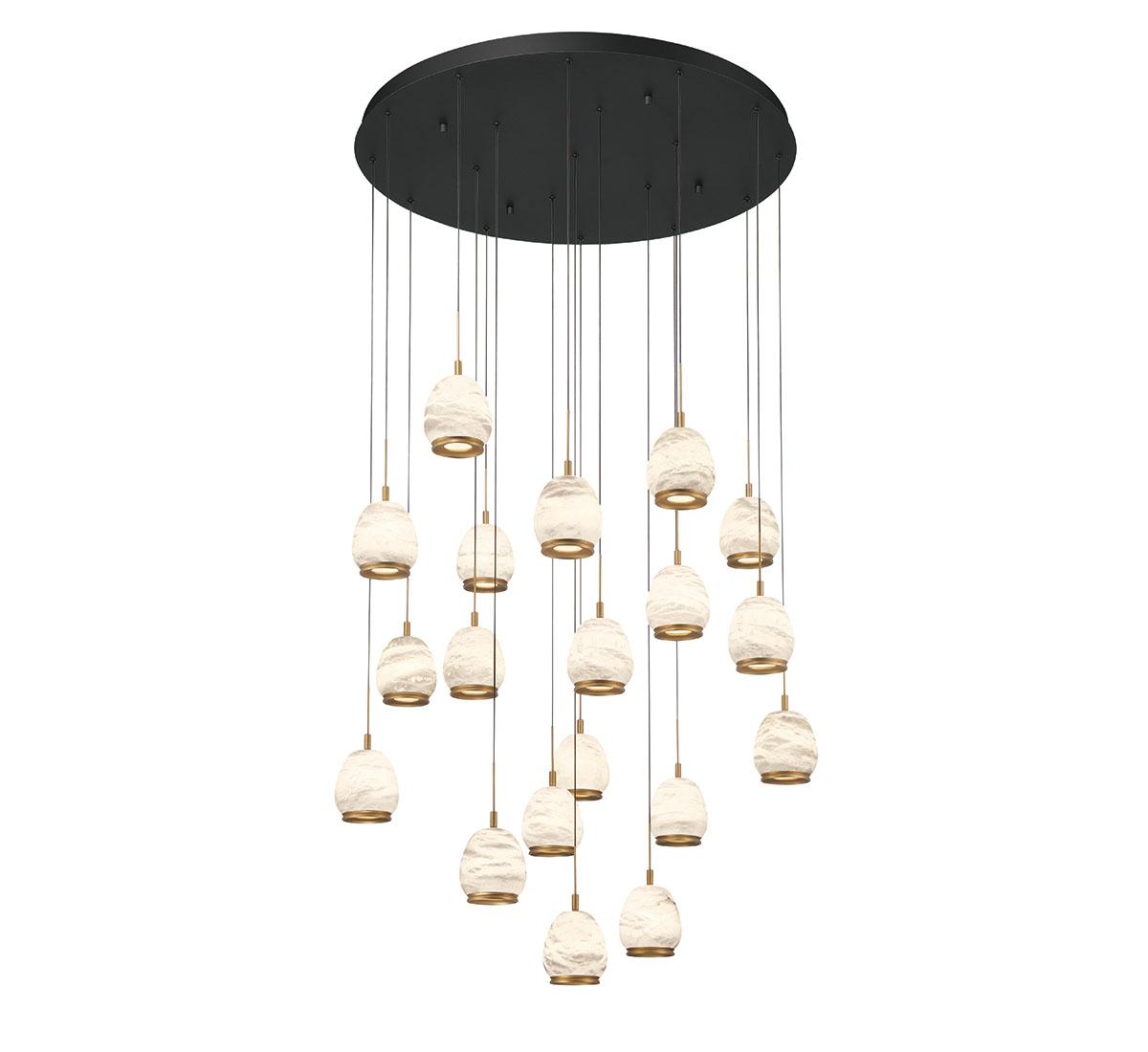 LIB & CO, LUCIDATA 19 LIGHT ROUND LED CHANDELIER, CHANDELIER LIGHT