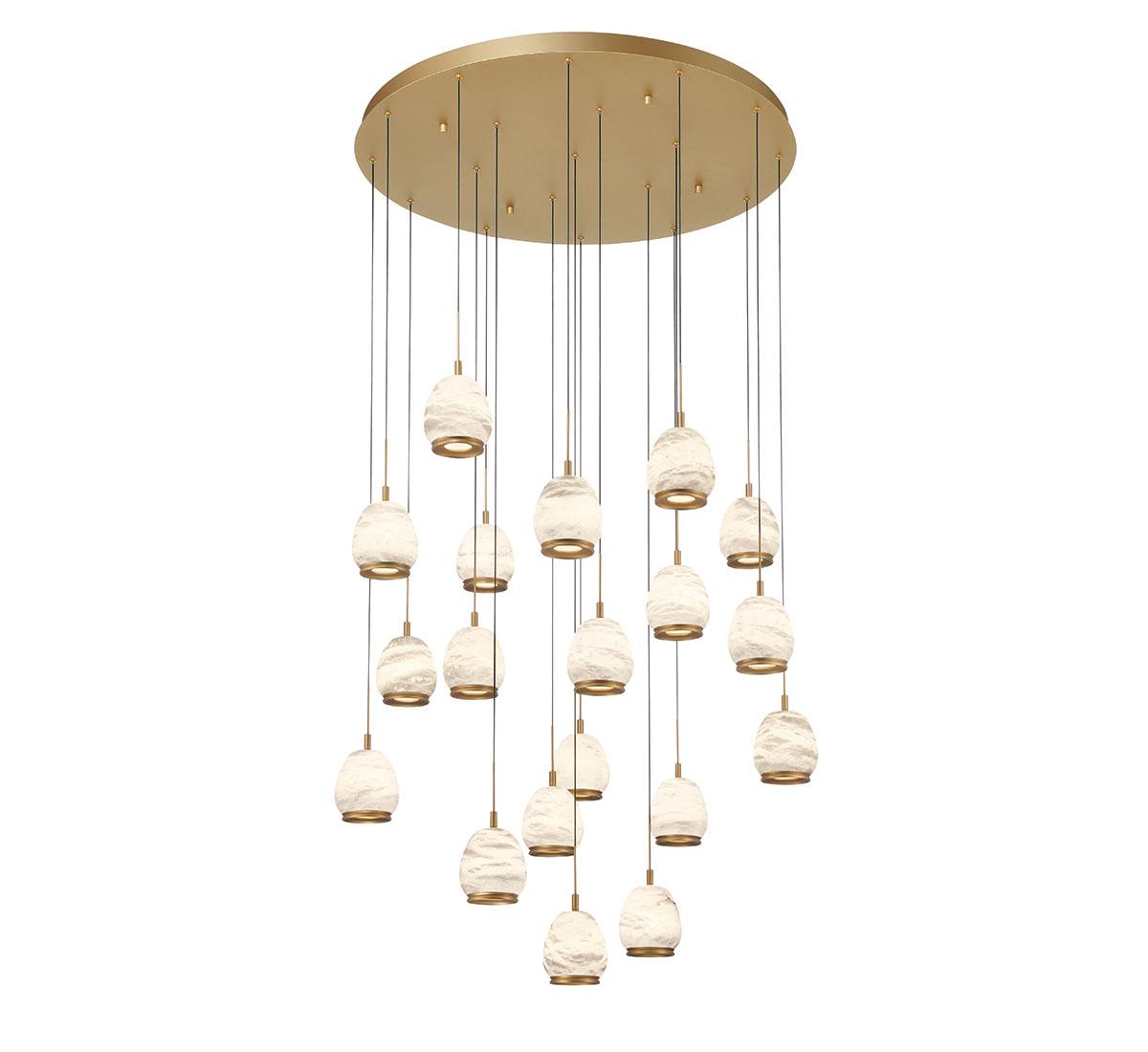 LIB & CO, LUCIDATA 19 LIGHT ROUND LED CHANDELIER, CHANDELIER LIGHT