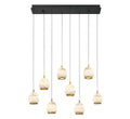 LIB & CO, LUCIDATA 8 LIGHT RECTANGULAR LED CHANDELIER, CHANDELIER LIGHT