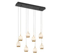 LIB & CO, LUCIDATA 8 LIGHT RECTANGULAR LED CHANDELIER, CHANDELIER LIGHT