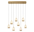 LIB & CO, LUCIDATA 8 LIGHT RECTANGULAR LED CHANDELIER, CHANDELIER LIGHT