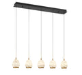 LIB & CO, LUCIDATA 5 LIGHT LINEAR LED CHANDELIER, CHANDELIER LIGHT