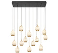 LIB & CO, LUCIDATA 14 LIGHT RECTANGULAR LED CHANDELIER, CHANDELIER LIGHT