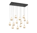 LIB & CO, LUCIDATA 14 LIGHT RECTANGULAR LED CHANDELIER, CHANDELIER LIGHT