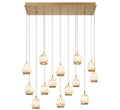LIB & CO, LUCIDATA 14 LIGHT RECTANGULAR LED CHANDELIER, CHANDELIER LIGHT