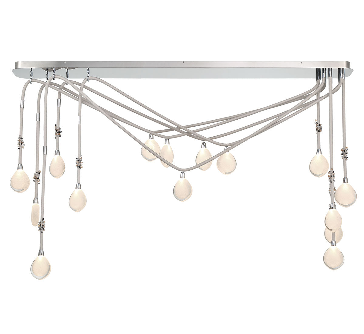 LIB & CO, BELLISSIMA 15 LIGHT LINEAR CHANDELIER, CHANDELIER LIGHT