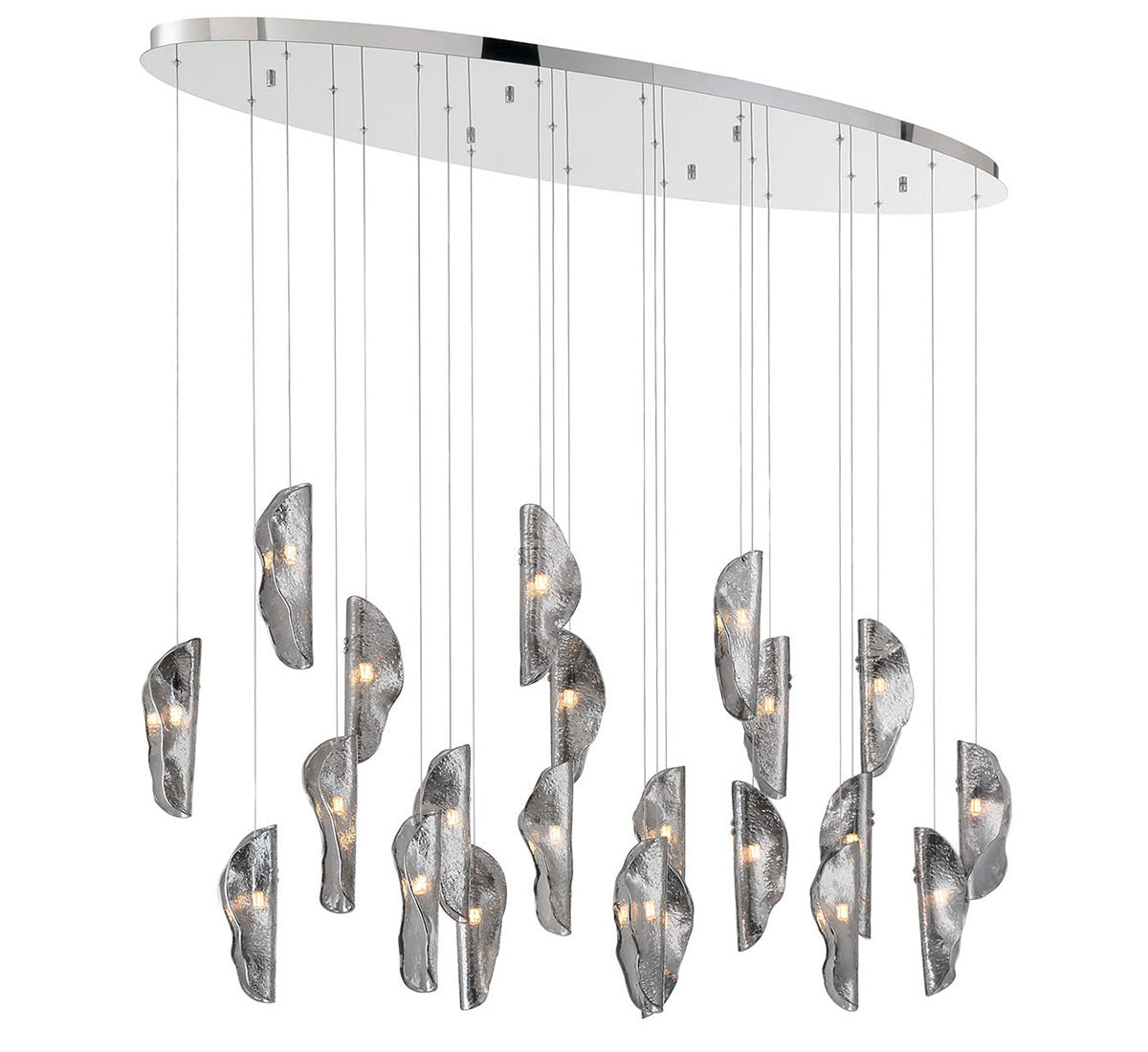LIB & CO, SORRENTO 22 LIGHT OVAL LED CHANDELIER, CHANDELIER LIGHT