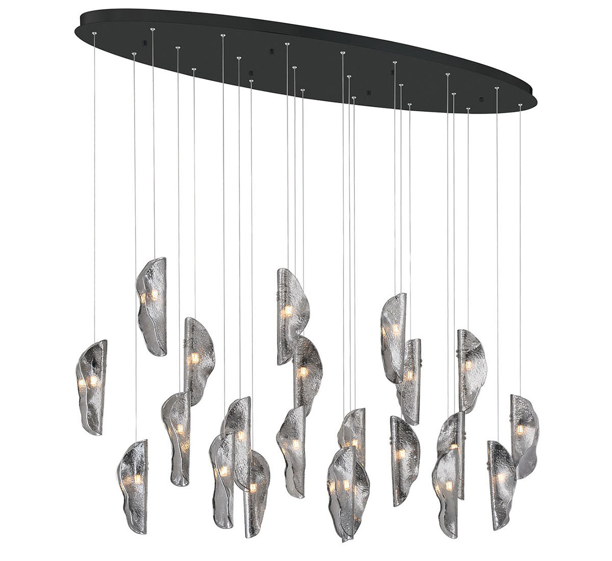 LIB & CO, SORRENTO 22 LIGHT OVAL LED CHANDELIER, CHANDELIER LIGHT