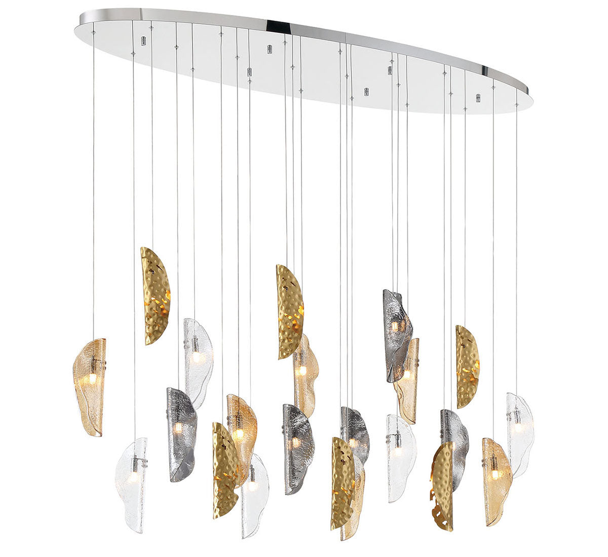 LIB & CO, SORRENTO 22 LIGHT OVAL LED CHANDELIER, CHANDELIER LIGHT