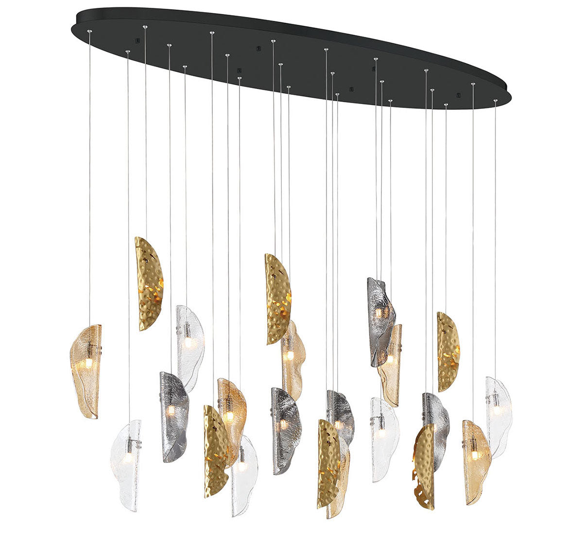 LIB & CO, SORRENTO 22 LIGHT OVAL LED CHANDELIER, CHANDELIER LIGHT