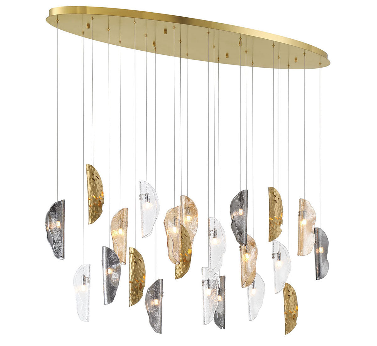 LIB & CO, SORRENTO 22 LIGHT OVAL LED CHANDELIER, CHANDELIER LIGHT