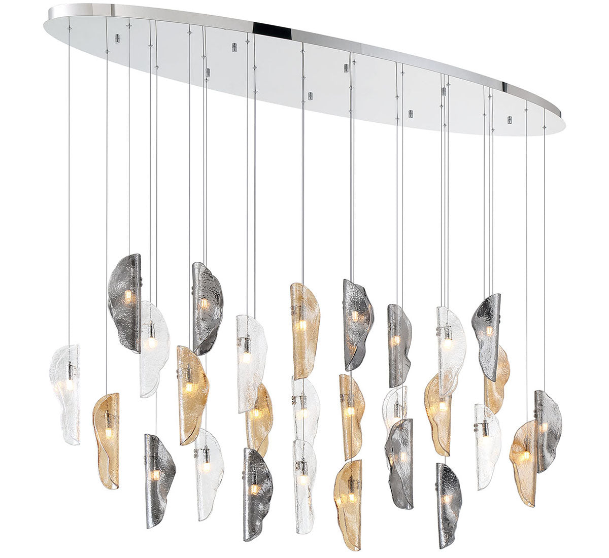 LIB & CO, SORRENTO 28 LIGHT OVAL LED CHANDELIER, CHANDELIER LIGHT