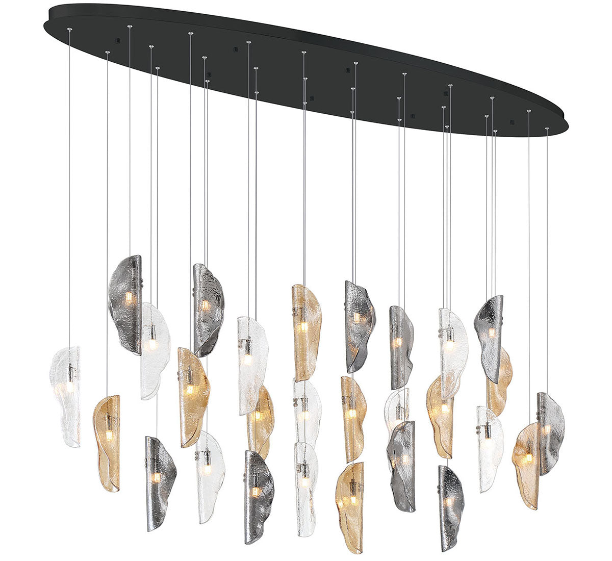 LIB & CO, SORRENTO 28 LIGHT OVAL LED CHANDELIER, CHANDELIER LIGHT