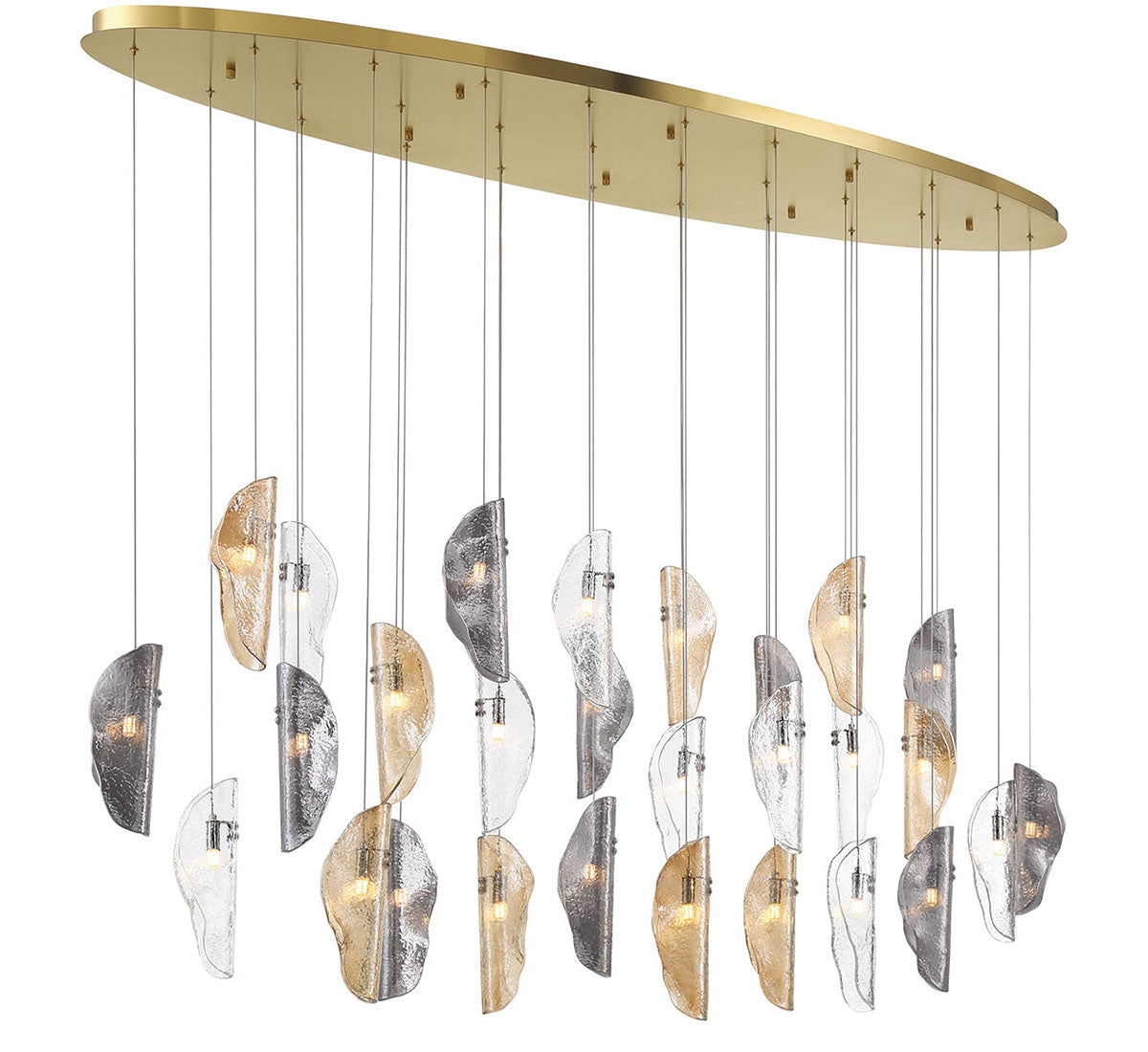 LIB & CO, SORRENTO 28 LIGHT OVAL LED CHANDELIER, CHANDELIER LIGHT