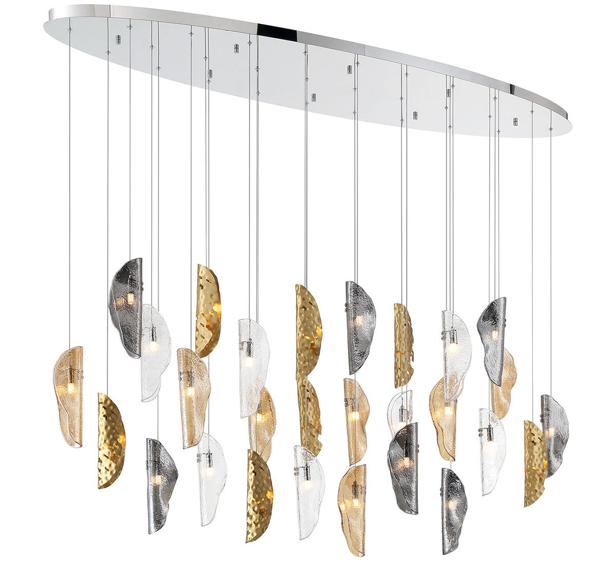 LIB & CO, SORRENTO 28 LIGHT OVAL LED CHANDELIER, CHANDELIER LIGHT