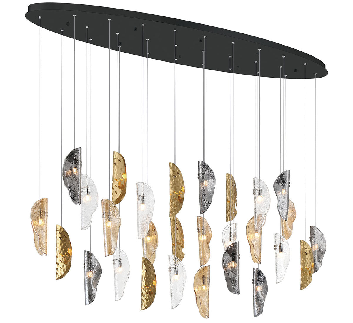 LIB & CO, SORRENTO 28 LIGHT OVAL LED CHANDELIER, CHANDELIER LIGHT