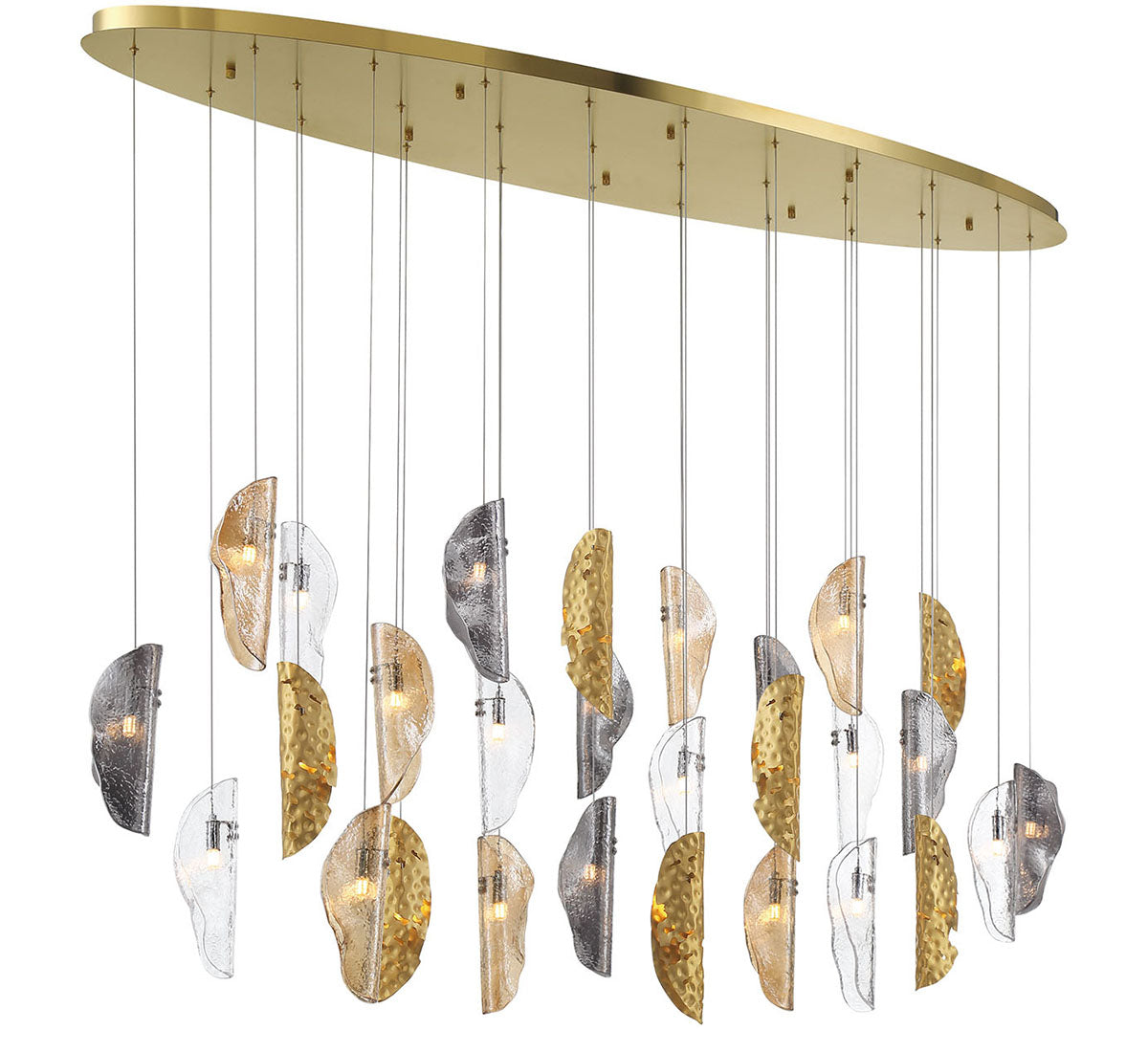 LIB & CO, SORRENTO 28 LIGHT OVAL LED CHANDELIER, CHANDELIER LIGHT
