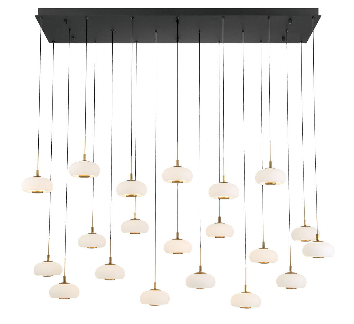 LIB & CO, ADELFIA 20 LIGHT RECTANGULAR LED CHANDELIER, CHANDELIER LIGHT