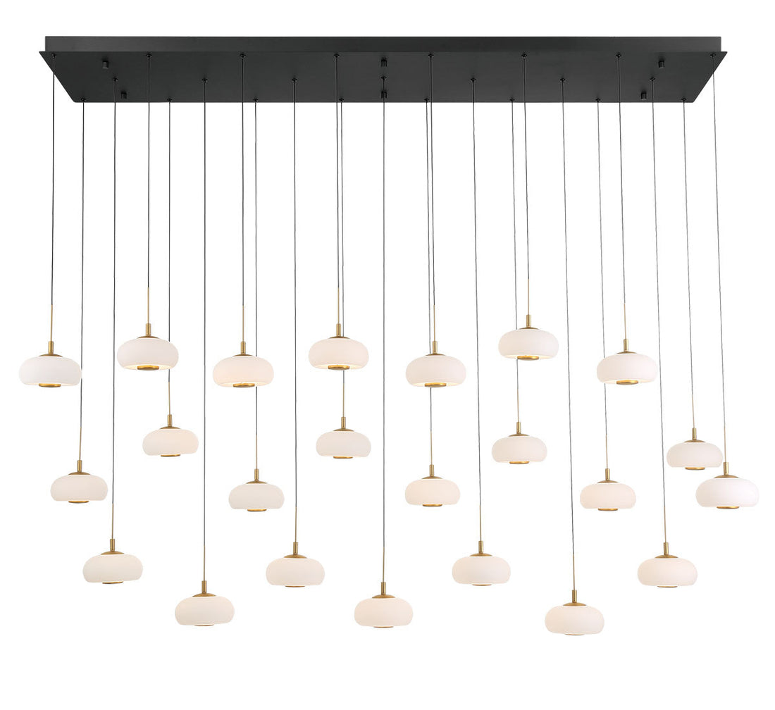 LIB & CO, ADELFIA 23 LIGHT RECTANGULAR LED CHANDELIER, CHANDELIER LIGHT