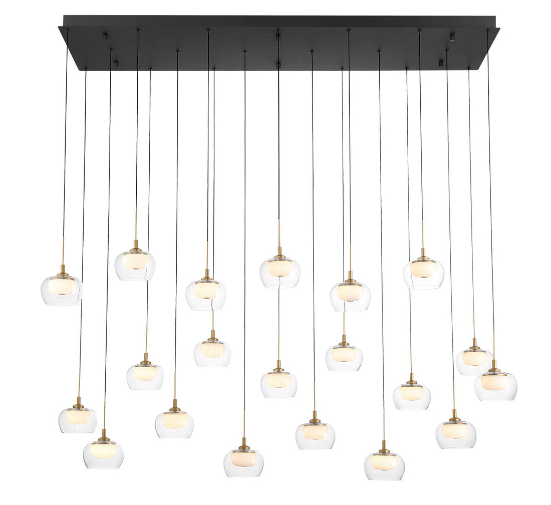 LIB & CO, MANAROLA 20 LIGHT RECTANGULAR LED CHANDELIER, CHANDELIER LIGHT
