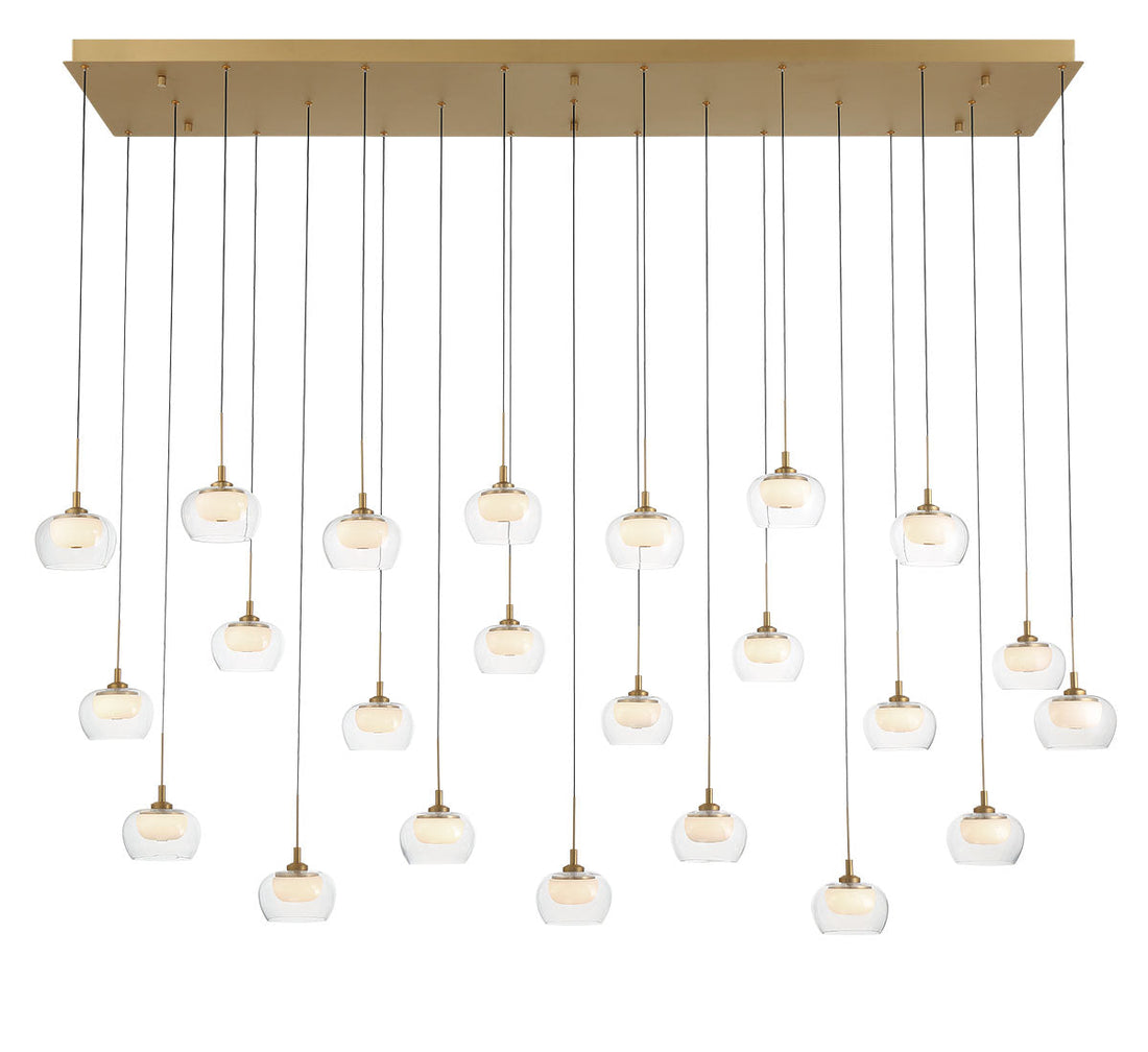 LIB & CO, MANAROLA 23 LIGHT RECTANGULAR LED CHANDELIER, CHANDELIER LIGHT