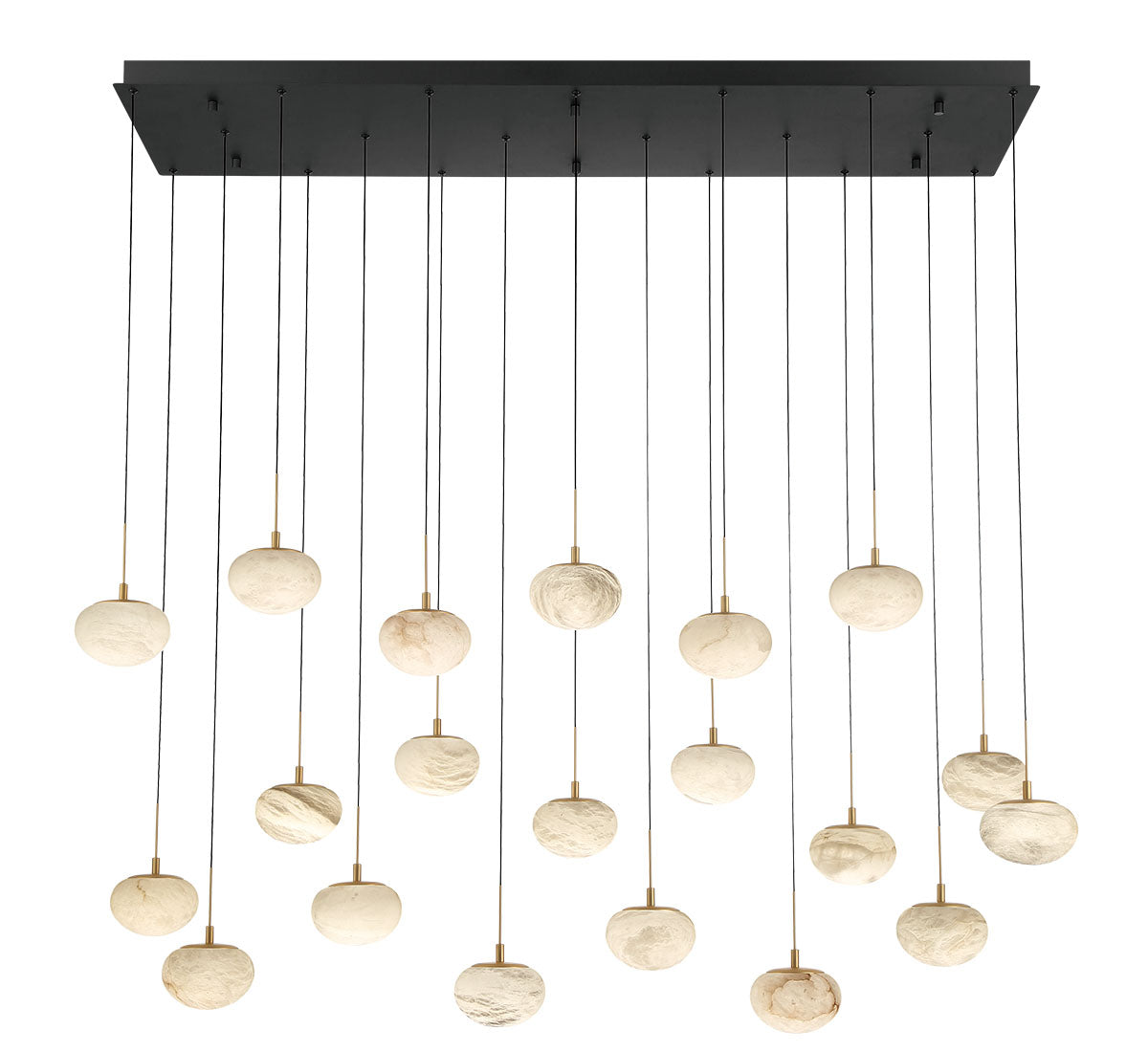 LIB & CO, CALCOLO 20 LIGHT RECTANGULAR LED CHANDELIER, CHANDELIER LIGHT