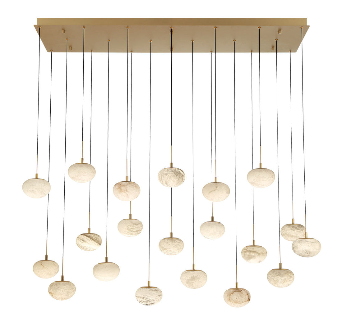 LIB & CO, CALCOLO 20 LIGHT RECTANGULAR LED CHANDELIER, CHANDELIER LIGHT
