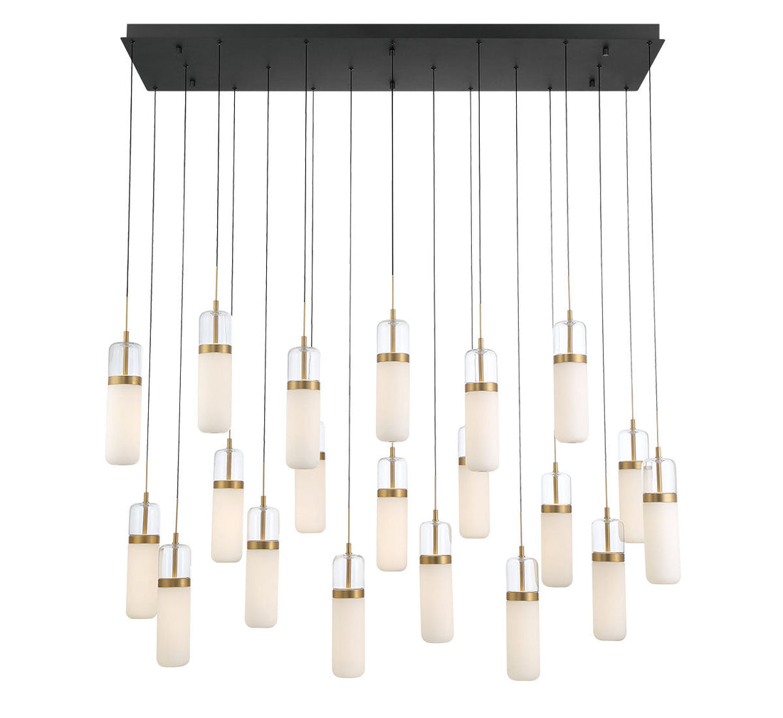 LIB & CO, VERONA 20 LIGHT RECTANGULAR LED CHANDELIER, CHANDELIER LIGHT