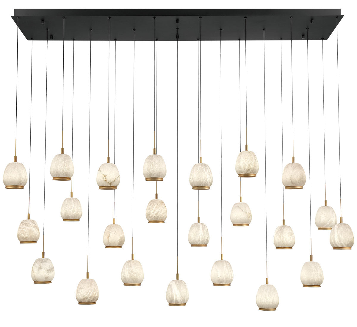 LIB & CO, LUCIDATA 23 LIGHT RECTANGULAR LED CHANDELIER, CHANDELIER LIGHT