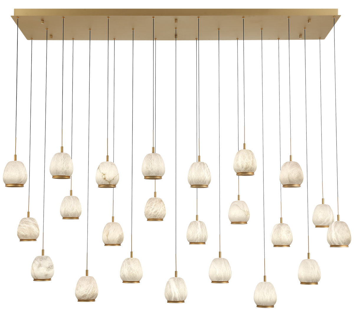 LIB & CO, LUCIDATA 23 LIGHT RECTANGULAR LED CHANDELIER, CHANDELIER LIGHT