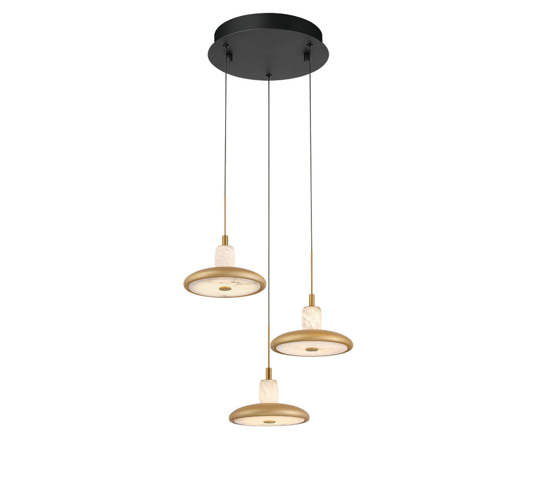 LIB & CO, MANTOVA 3 LIGHT LED PENDANT, PENDANT LIGHT
